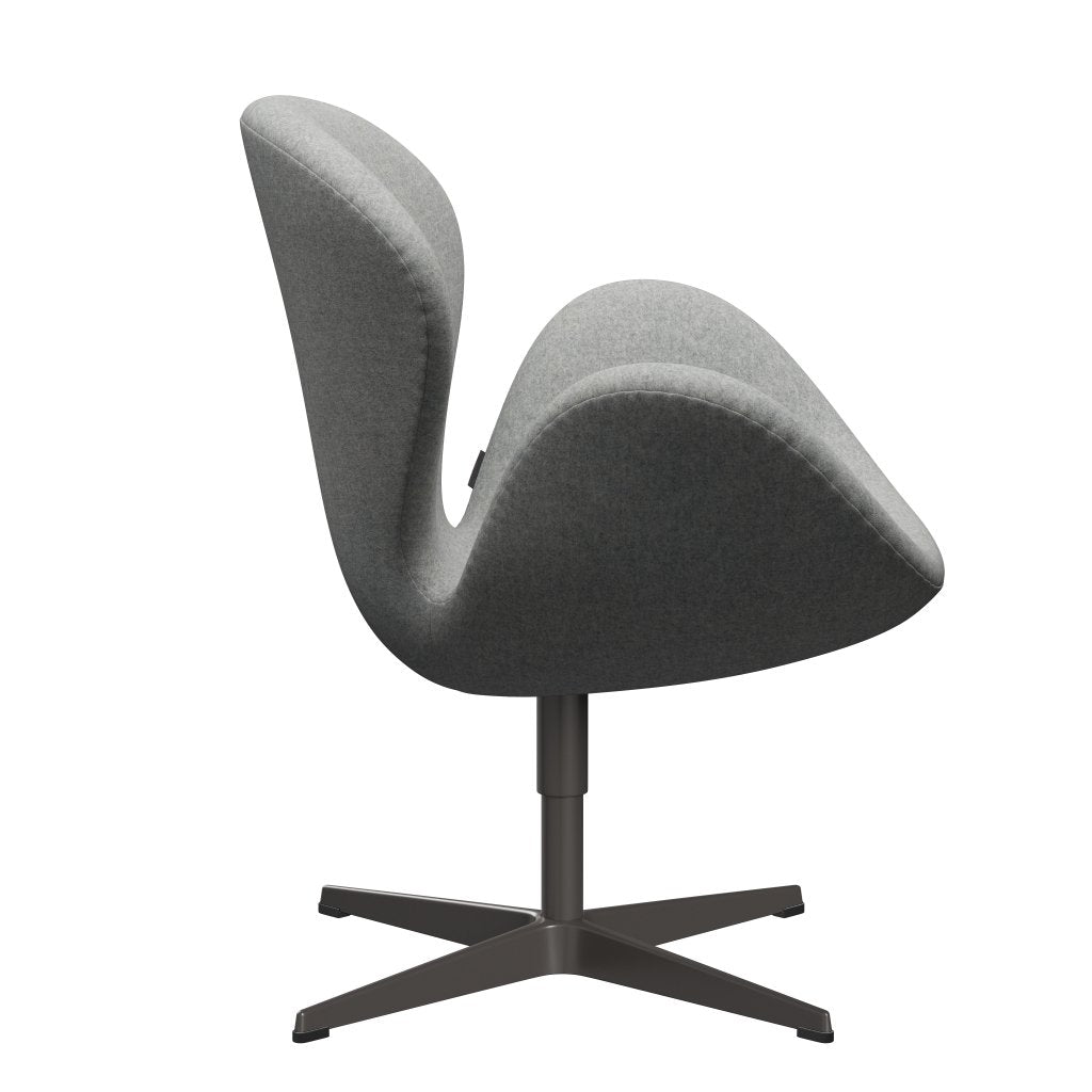 Fritz Hansen Chaise salon de cygne, graphite chaud / divina melange gris clair