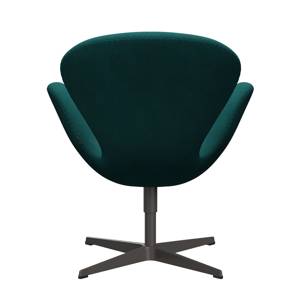 Fritz Hansen Swan Lounge Chair, Warm Graphite/Divina Melange Coral Green