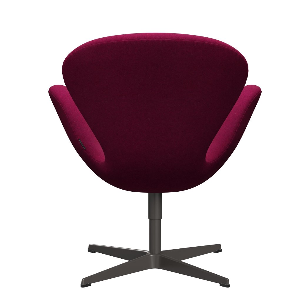 Sedia fritz Hansen Swan Lounge, Pink di rossetto di Grafite/Divina Melange caldo