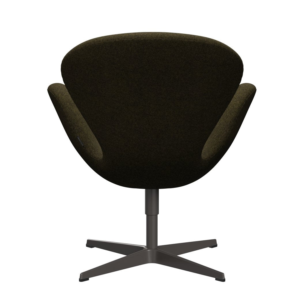 Fritz Hansen Swan Lounge Stuhl, warmes Graphit/Divina Melange Dusty Olive