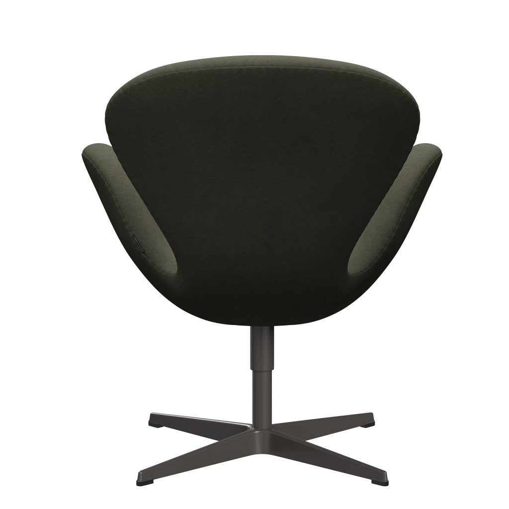 Sedia da salone Fritz Hansen Swan, Green militare di Grafite/Divina Warm/Divina