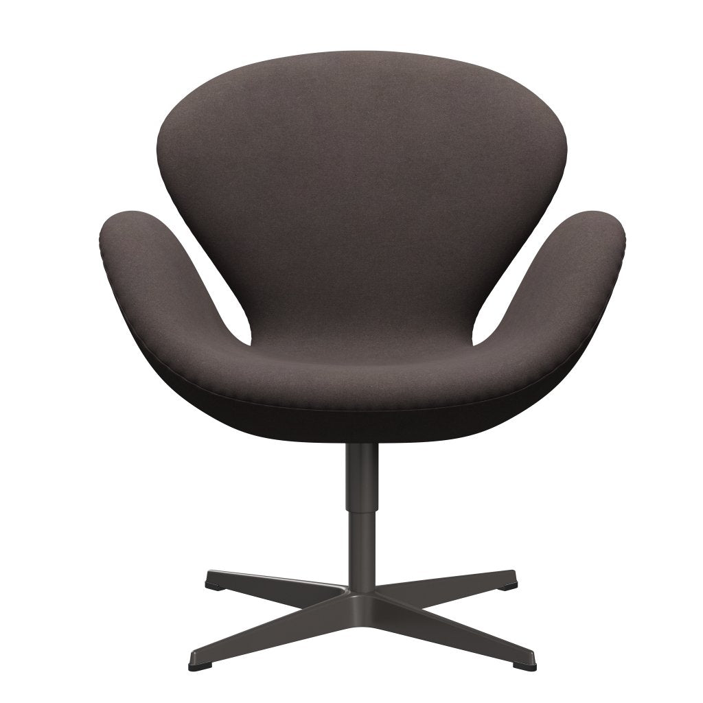 Sedia da salone Fritz Hansen Swan, calda grafite/Divina Pastel Brown