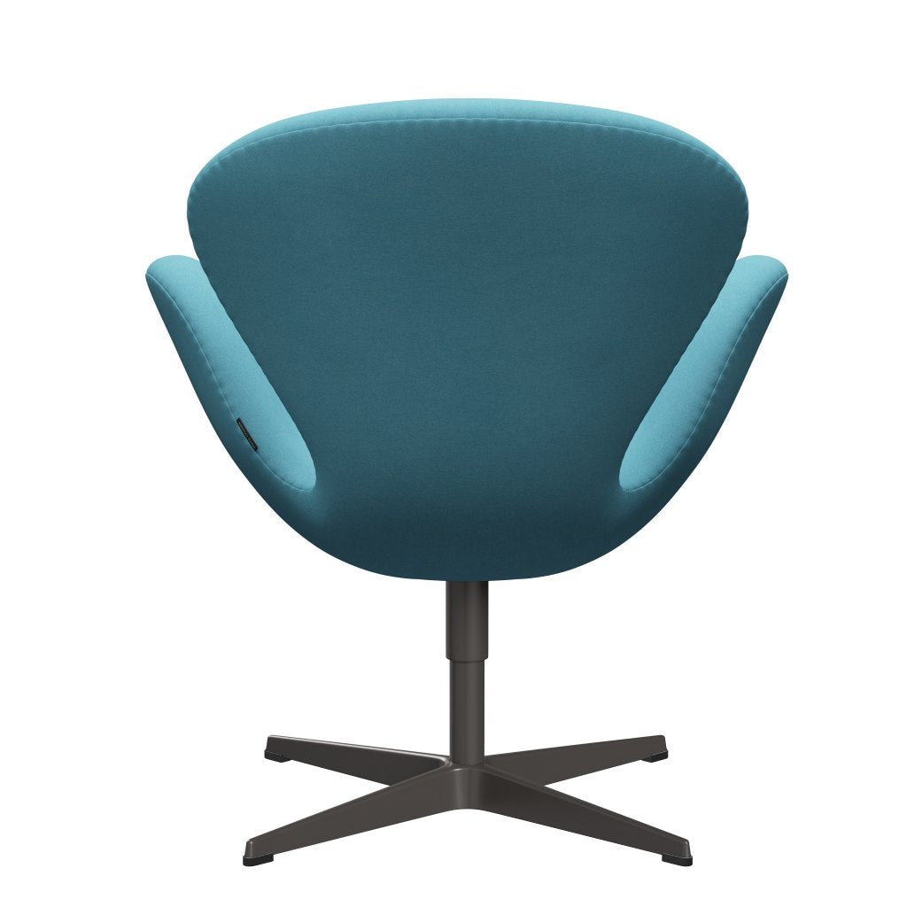 Fritz Hansen Swan Lounge -stoel, warm grafiet/divina turquoise licht