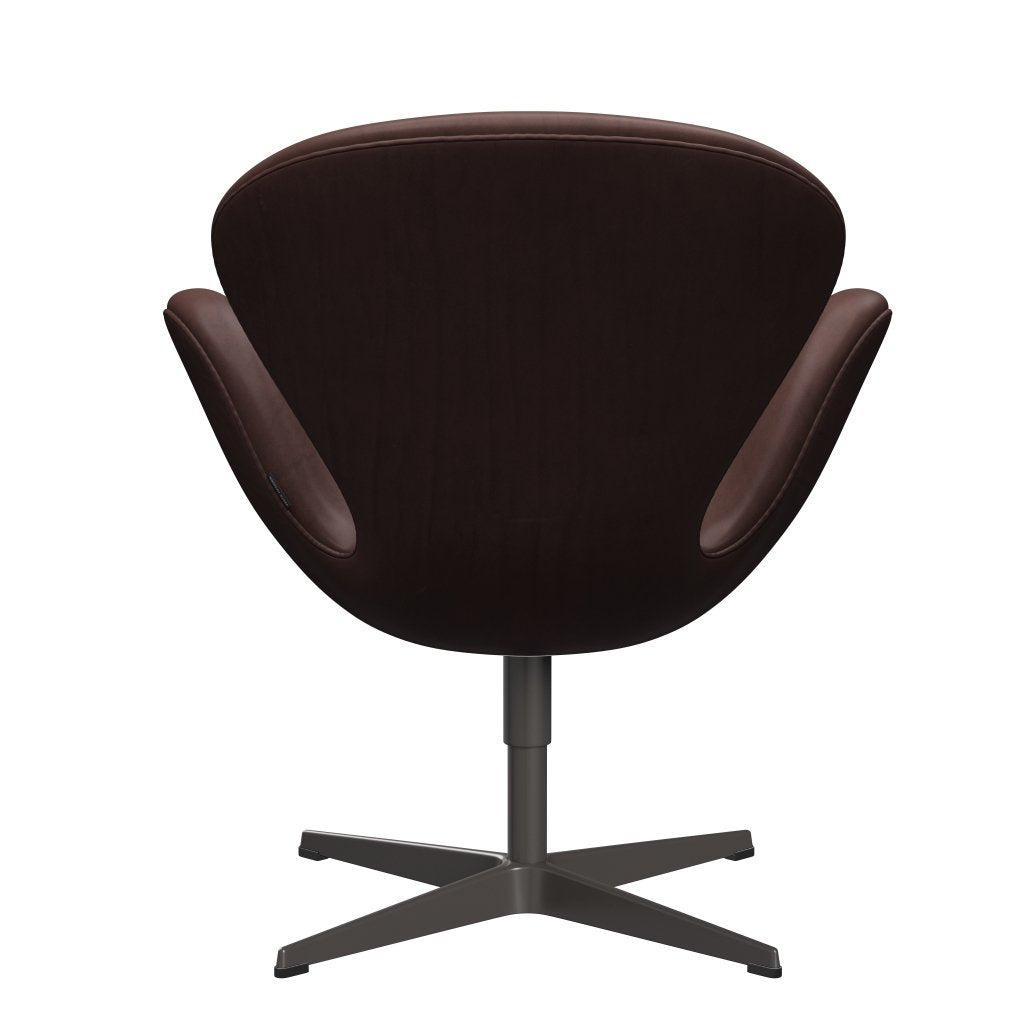 Sedia da salotto Fritz Hansen Swan, calda grafite/abbraccio in cemento