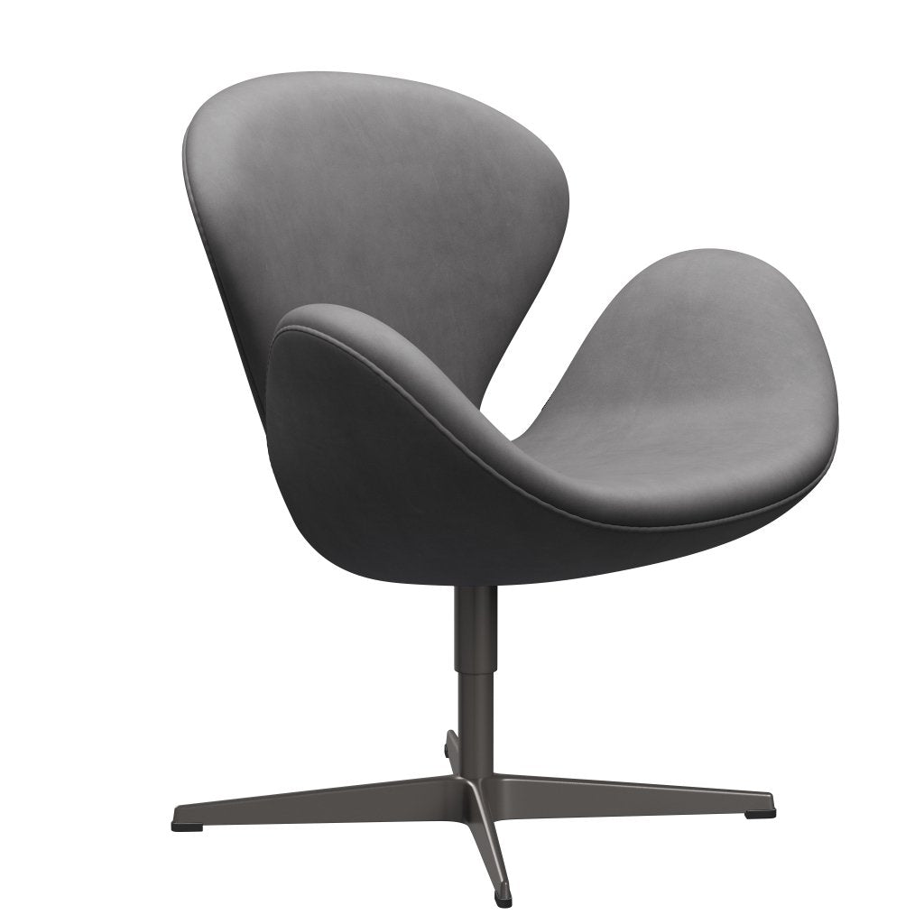 Sedia da salotto Fritz Hansen Swan, Caldo Grafite/Embrace Cioccolato