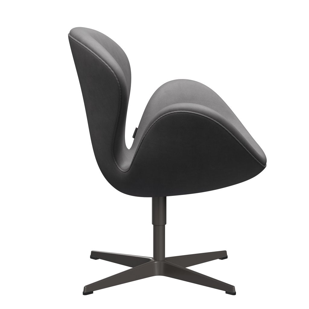 Sedia da salotto Fritz Hansen Swan, Caldo Grafite/Embrace Cioccolato