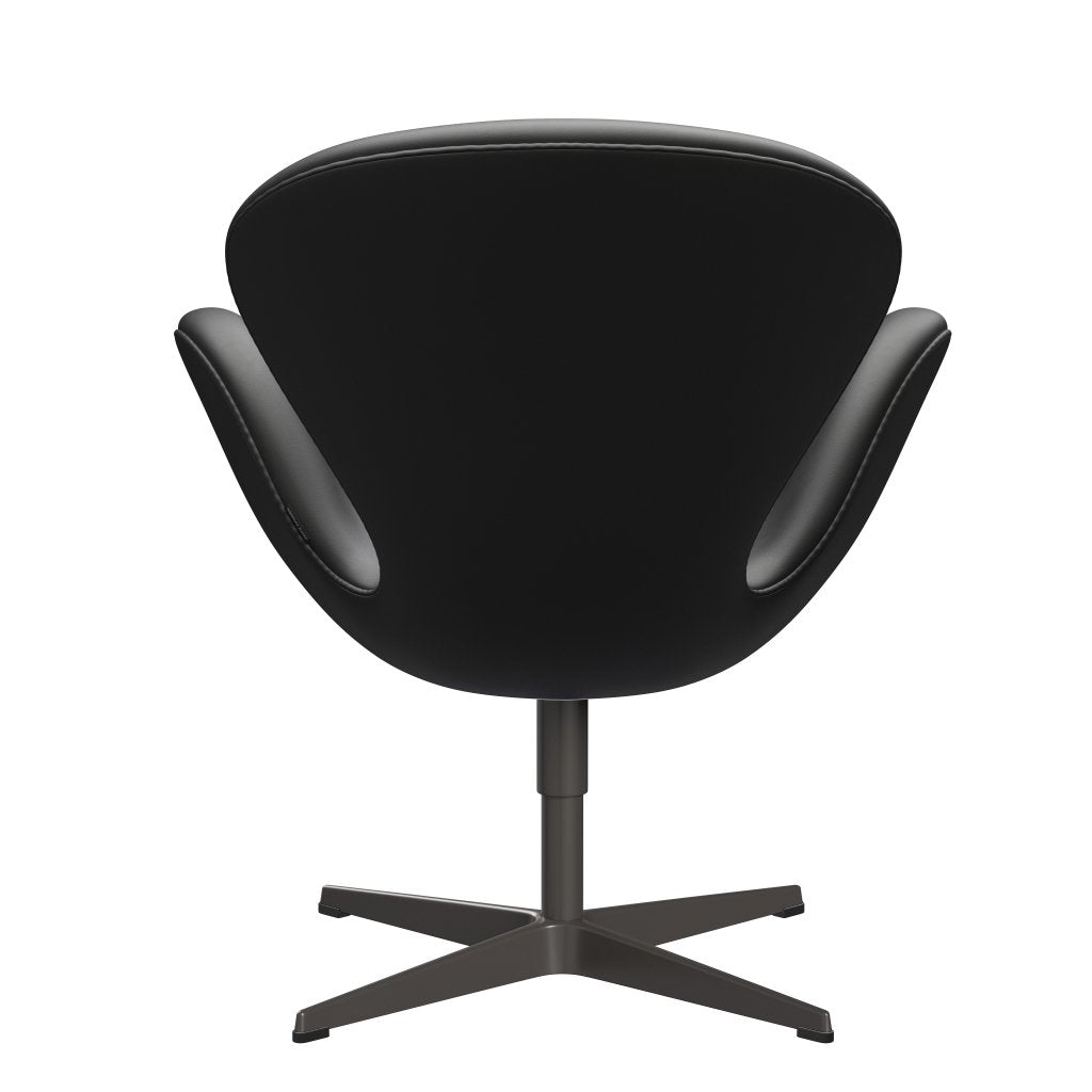 Sedia da salotto Fritz Hansen Swan, grafite calda/nero essenziale