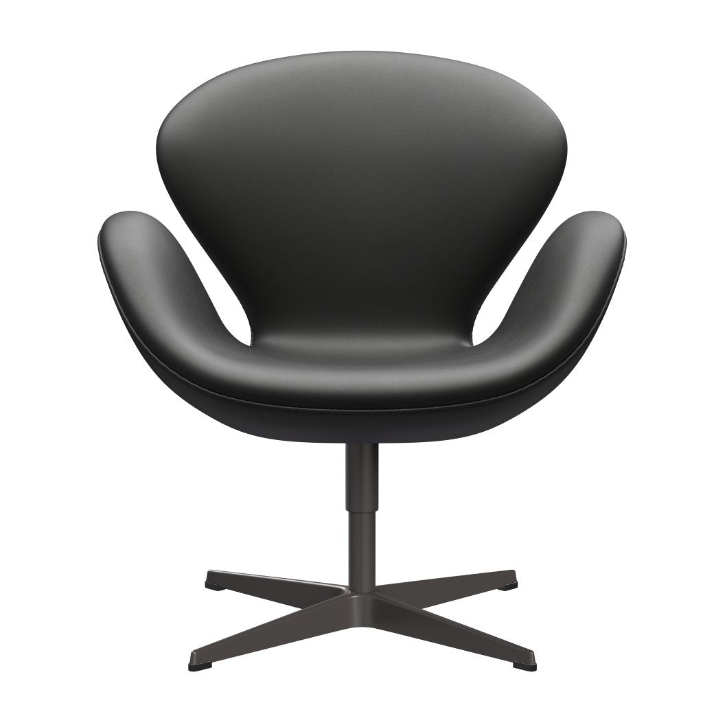 Sedia da salotto Fritz Hansen Swan, grafite calda/nero essenziale