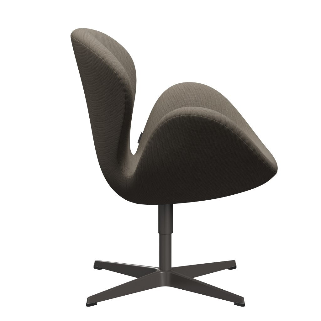 Fritz Hansen Chaise salon de cygne, graphite chaud / renommée beige (61003)