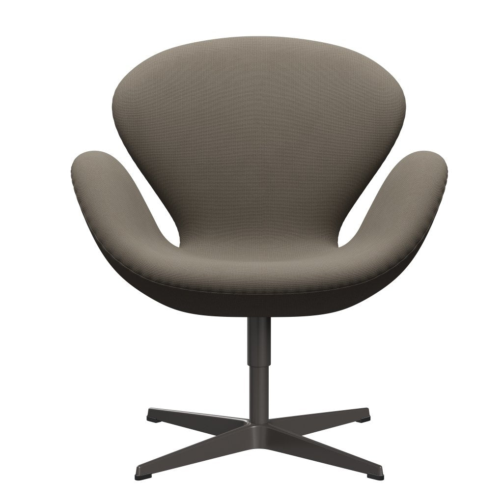 Fritz Hansen Chaise salon de cygne, graphite chaud / renommée beige (61003)