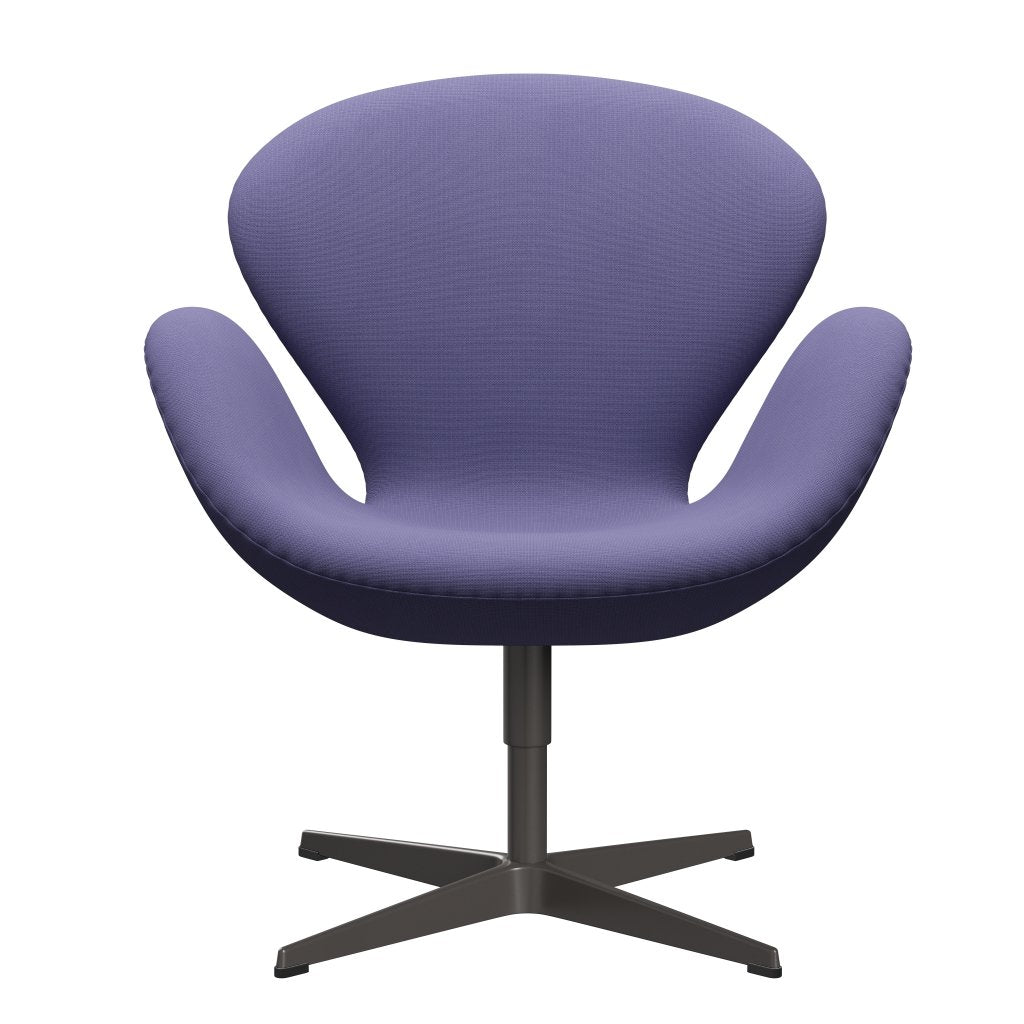 Fritz Hansen Chaise salon de cygne, graphite chaud / renom Blue Violet