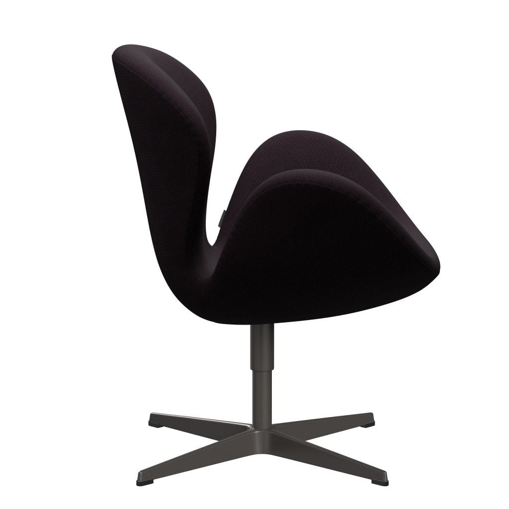 Fritz Hansen Chaise longue du cygne, graphite chaud / renommée marron (61108)