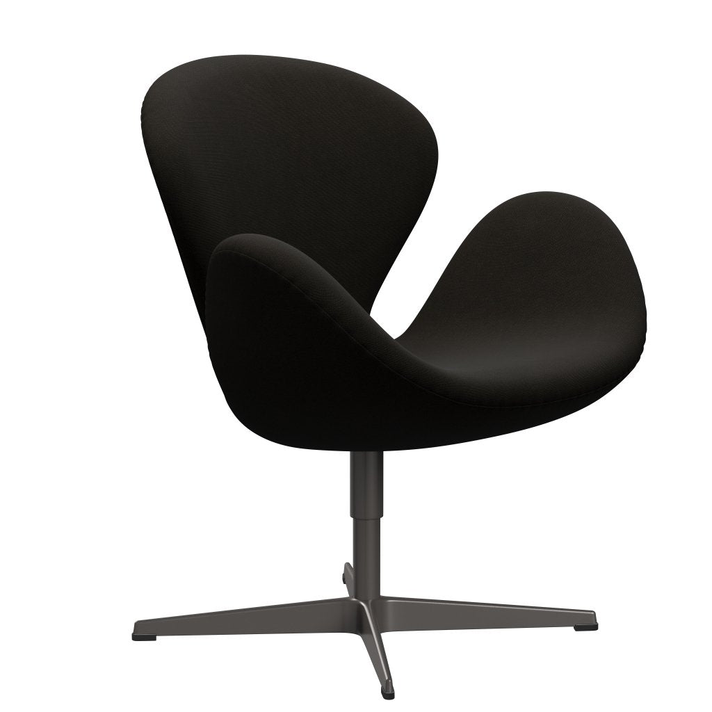 Fritz Hansen Chaise longue du cygne, graphite chaud / renommée sombre