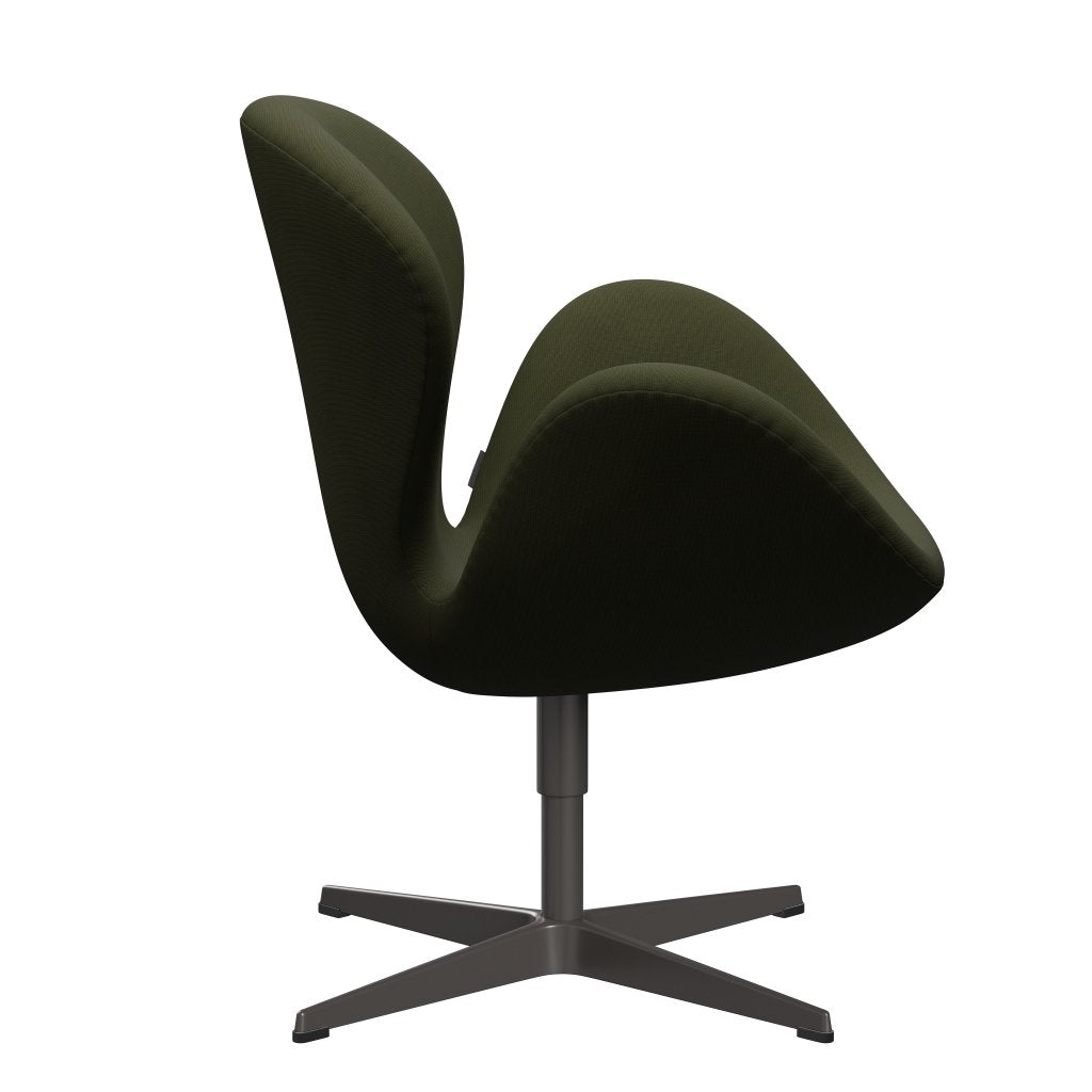 Sillón Fritz Hansen Swan, grafito cálido/fama verde marrón oscuro