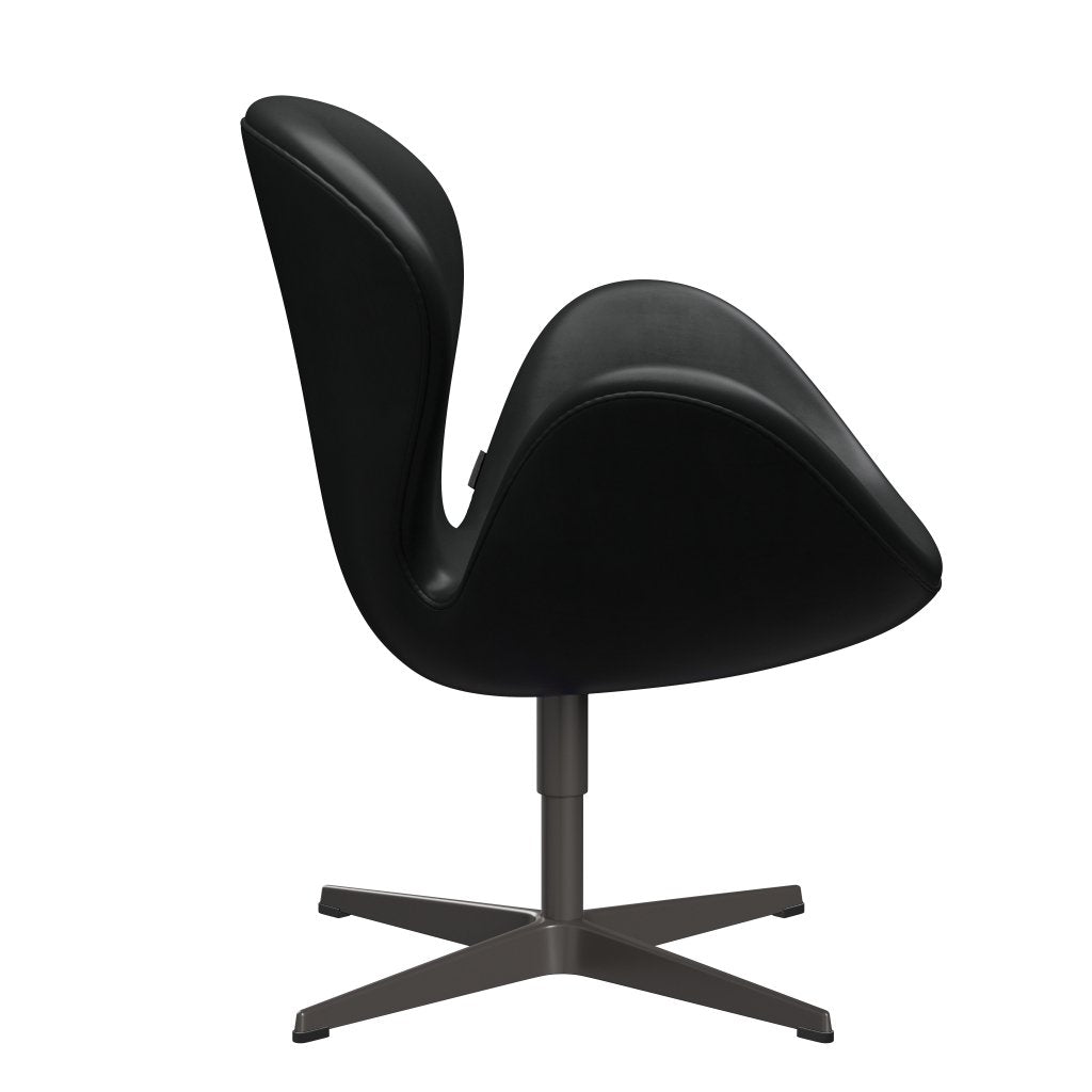 Fritz Hansen Chaise longue du cygne, graphite chaleureux / Grace noir