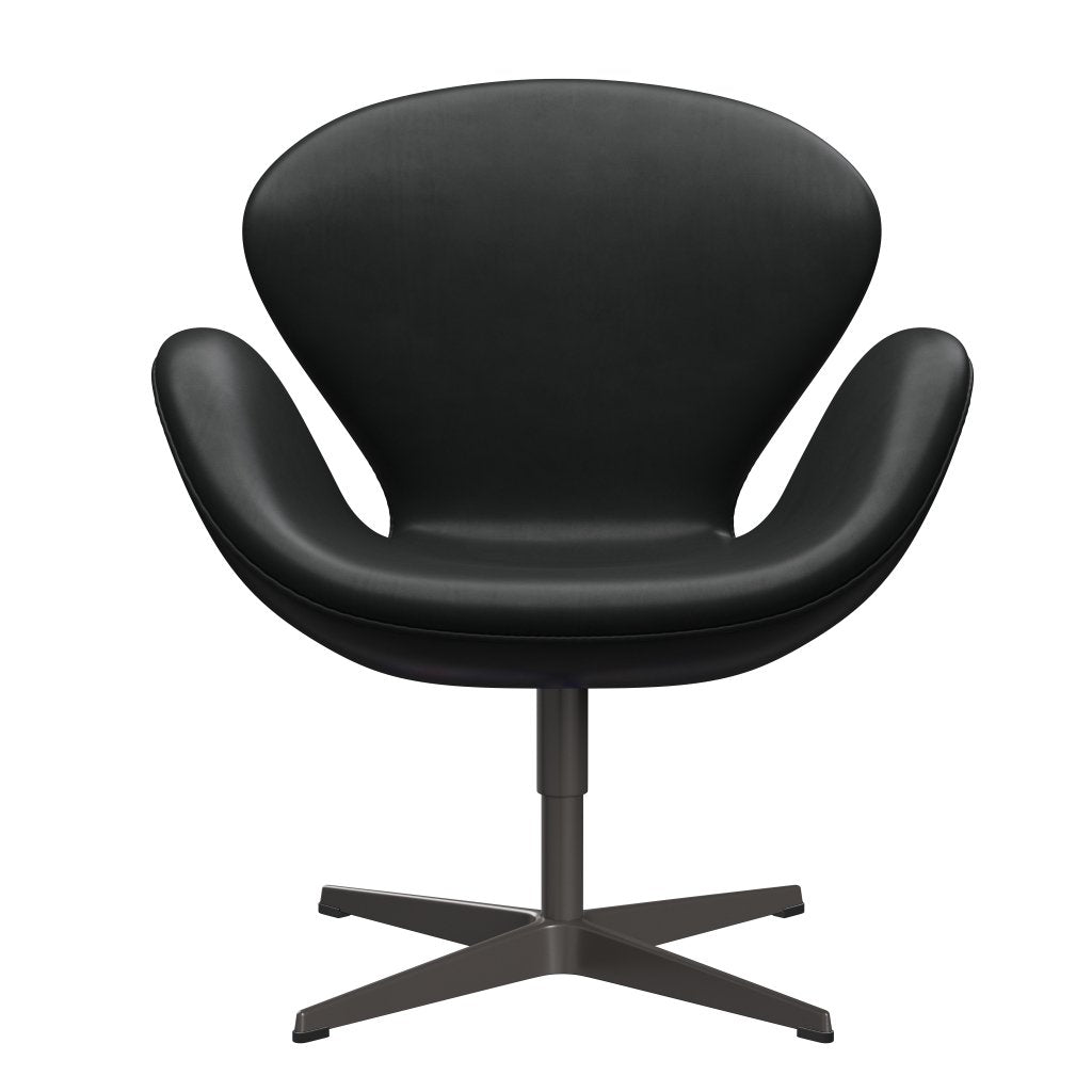 Sedia fritz Hansen Swan Lounge, calda grafite/grazia nera