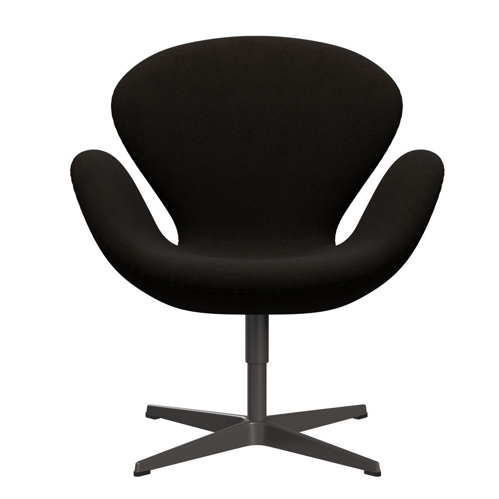 Sedia fritz Hansen Swan Lounge, calda grafite/Hallingdal Brown scuro