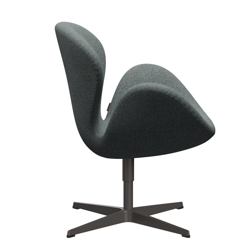 Fritz Hansen Chaise salon de cygne, graphite chaud / gris de Hallingdal