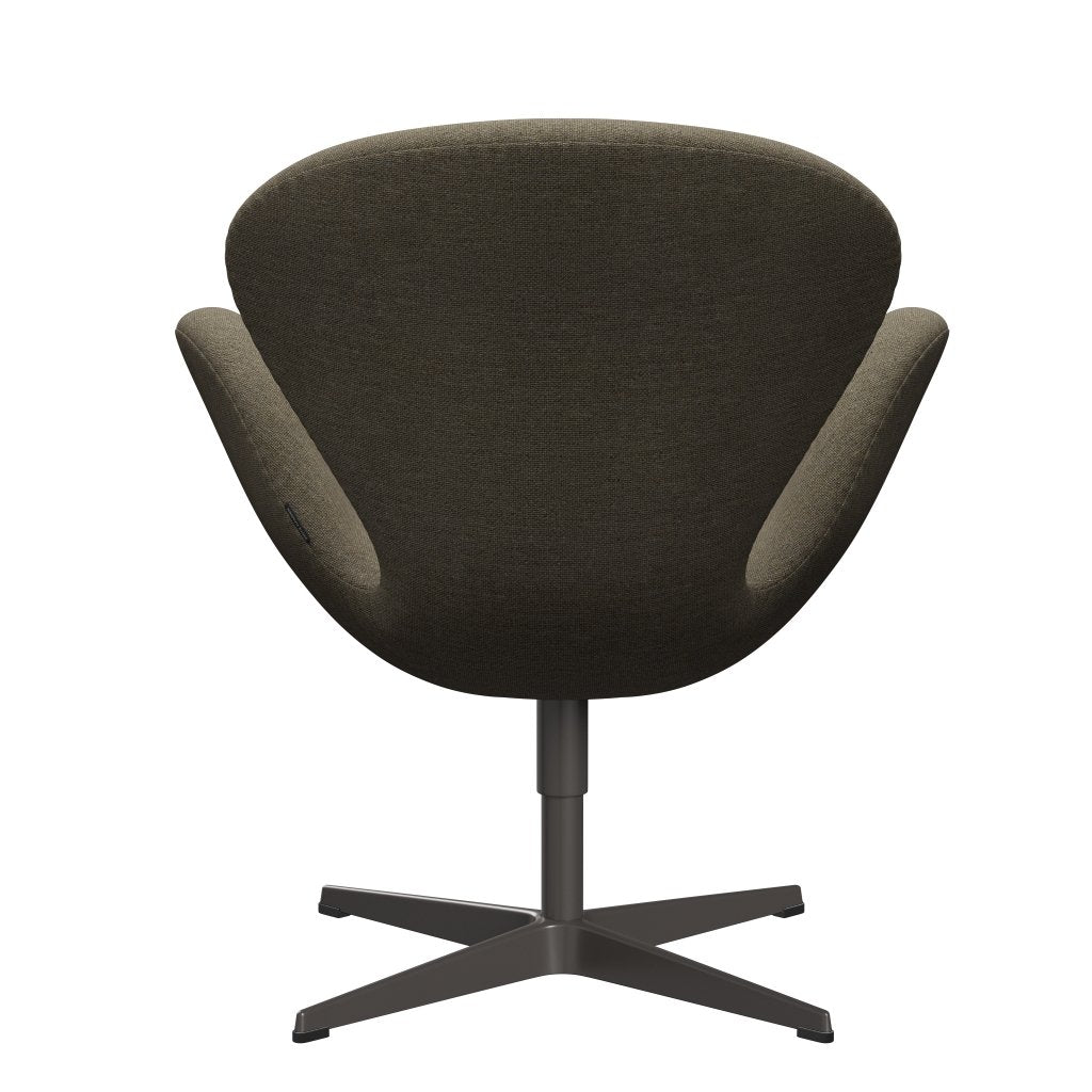 Fritz Hansen Swan Lounge Stuhl, warmes Graphit/Hallingdal Grau/Braun