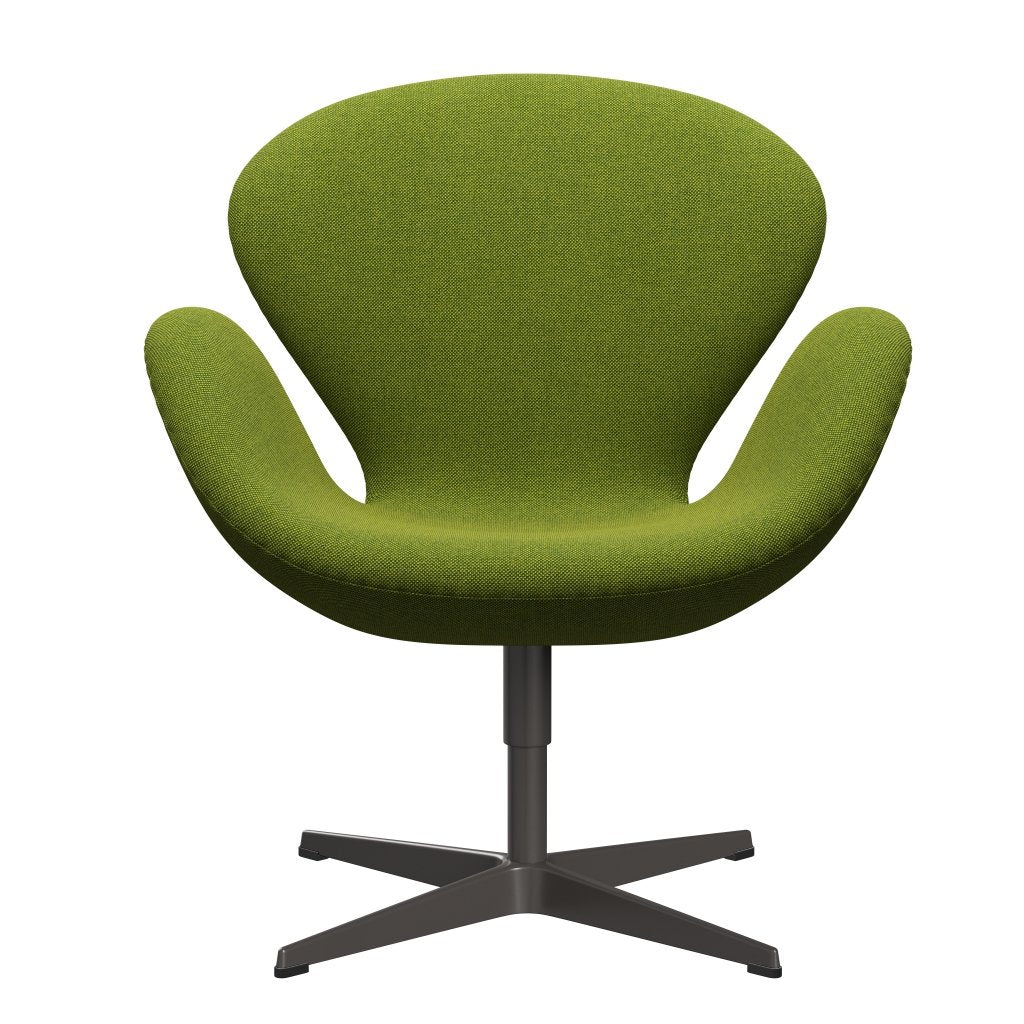 Fritz Hansen Chaise salon de cygne, graphite chaud / vert hallingdal