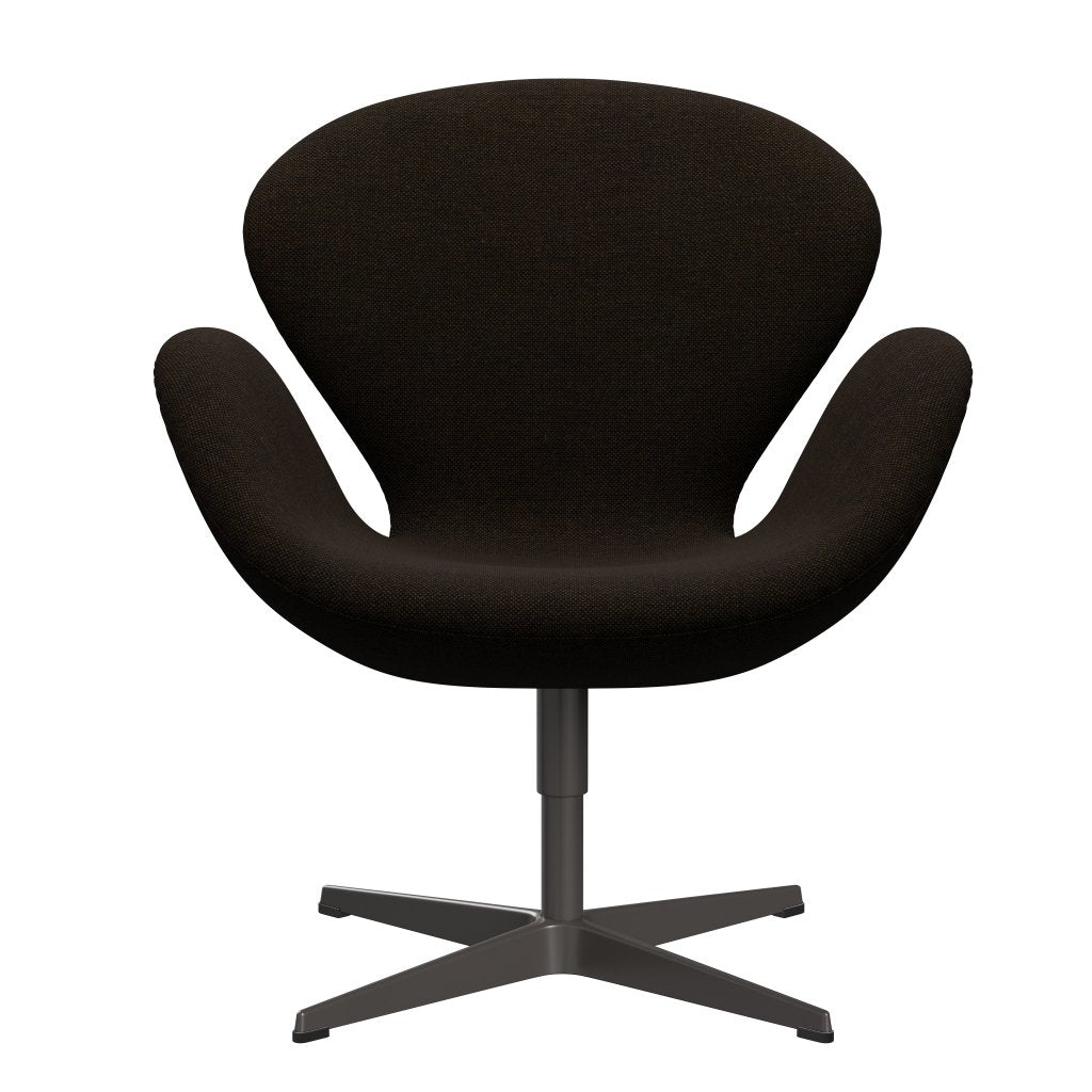 Fritz Hansen Swan Lounge Stuhl, warmer Graphit/Hallingdal Schwarz/Braun