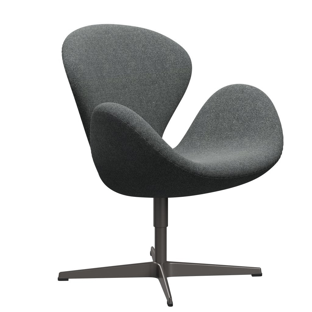 Fritz Hansen Swan Lounge Stuhl, warmes Graphit/Hallingdal Weiß schwarz