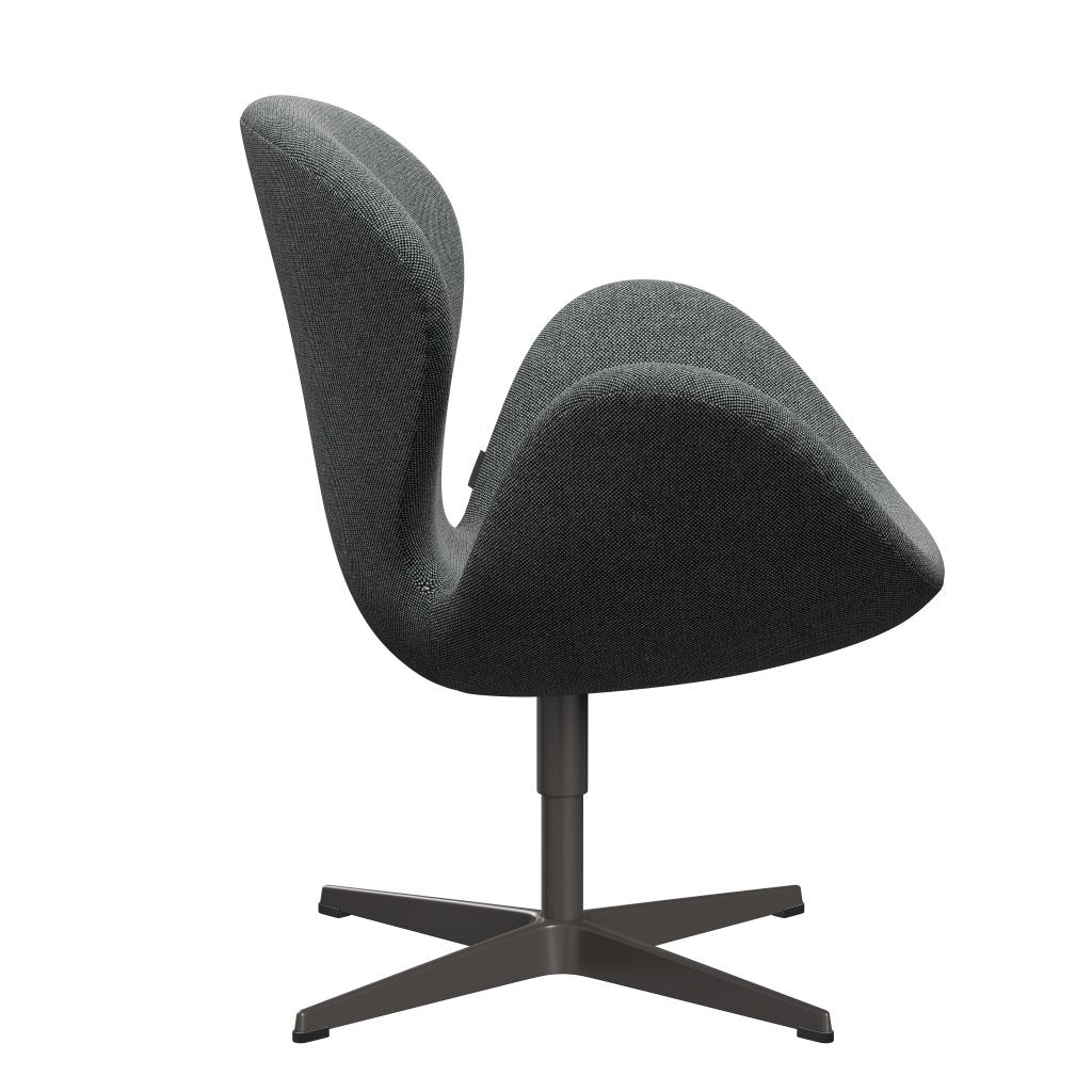 Fritz Hansen Swan Lounge Chair, Warm Graphite/Hallingdal White Black