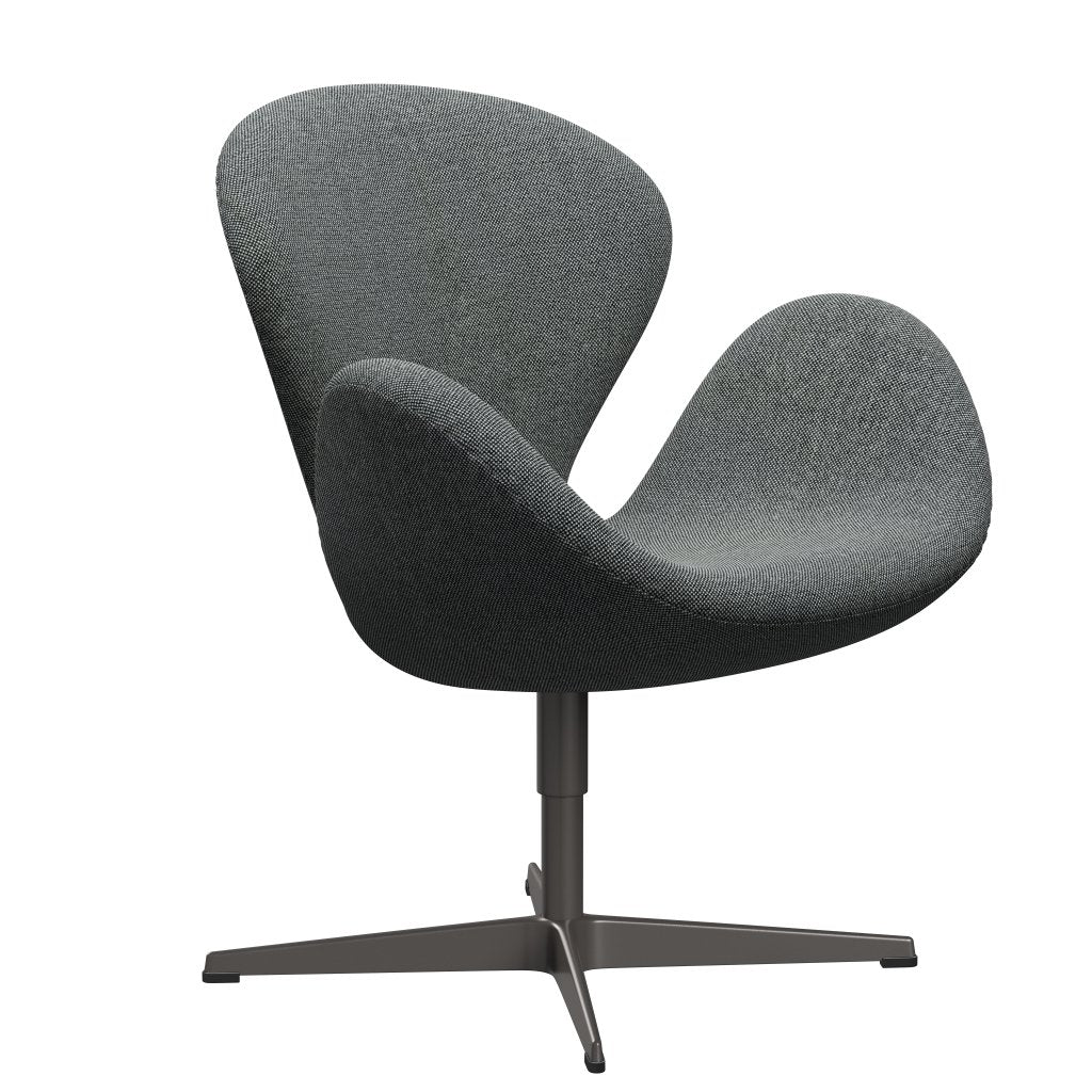 Fritz Hansen Swan Lounge Stuhl, warmes Graphit/Hallingdal Weiß/Braun