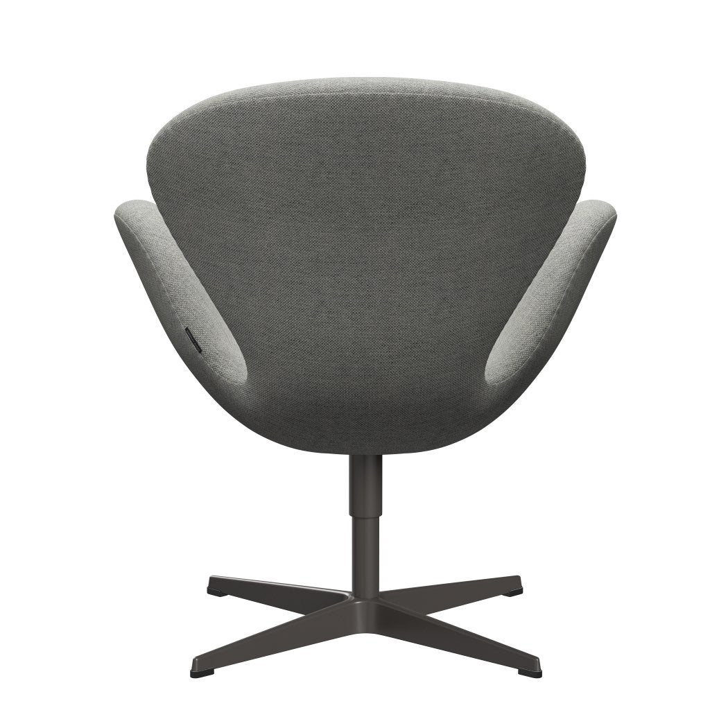 Sedia fritz Hansen Swan Lounge, calda grafite/Hallingdal bianco/grigio