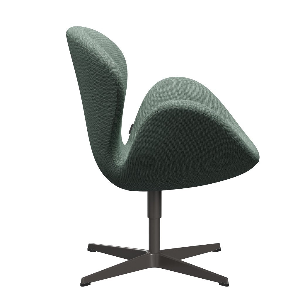 Fritz Hansen Swan Lounge stol, varm grafit/re uld Aqua/Natural