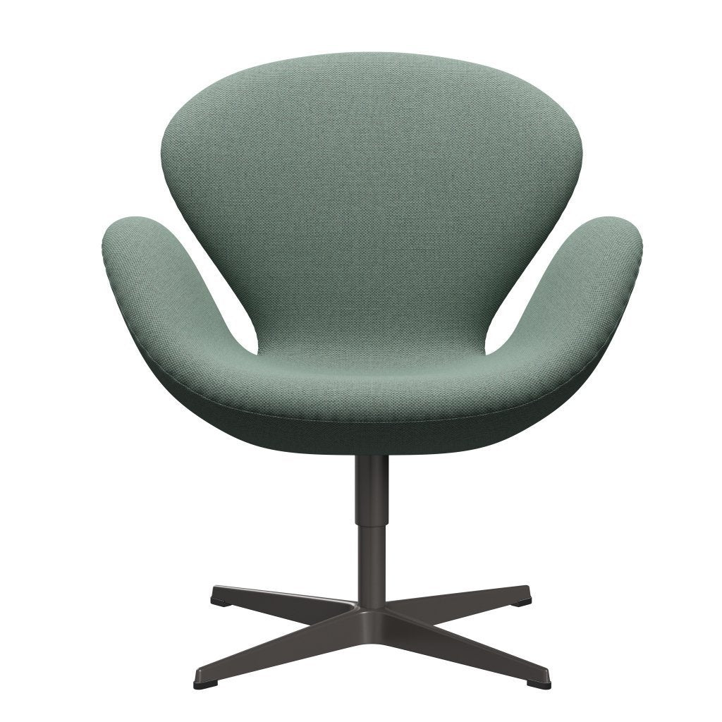 Fritz Hansen Swan Lounge stol, varm grafit/re uld Aqua/Natural