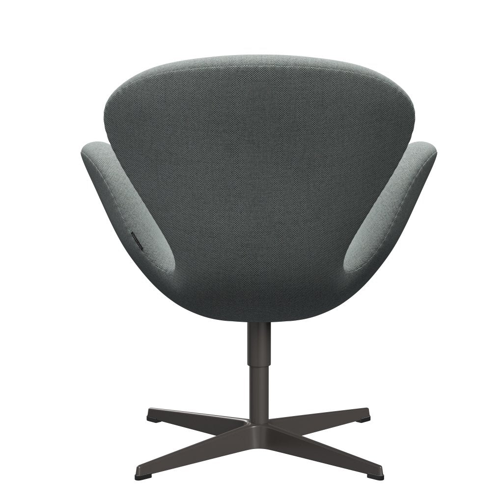 Fritz Hansen Chaise salon de cygne, graphite chaud / re laine pâle aqua