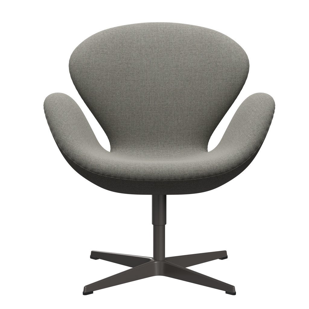 Fritz Hansen Swan Lounge Stuhl, warmer Graphit/Re Wollgrau Weiß/Ebene