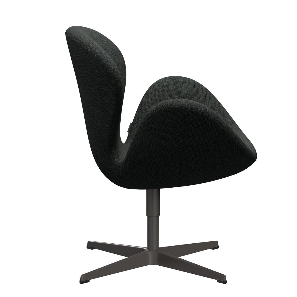 Fritz Hansen Swan Lounge Stuhl, warmer Graphit/Re Wolle schwarz/natürlich