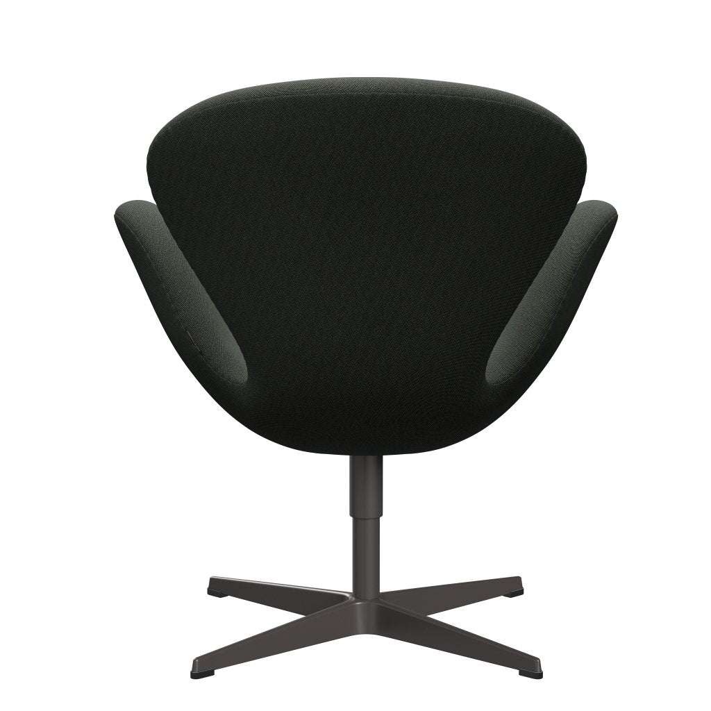 Sedia fritz Hansen Swan Lounge, calda grafite/cerchi marrone/verde muschio