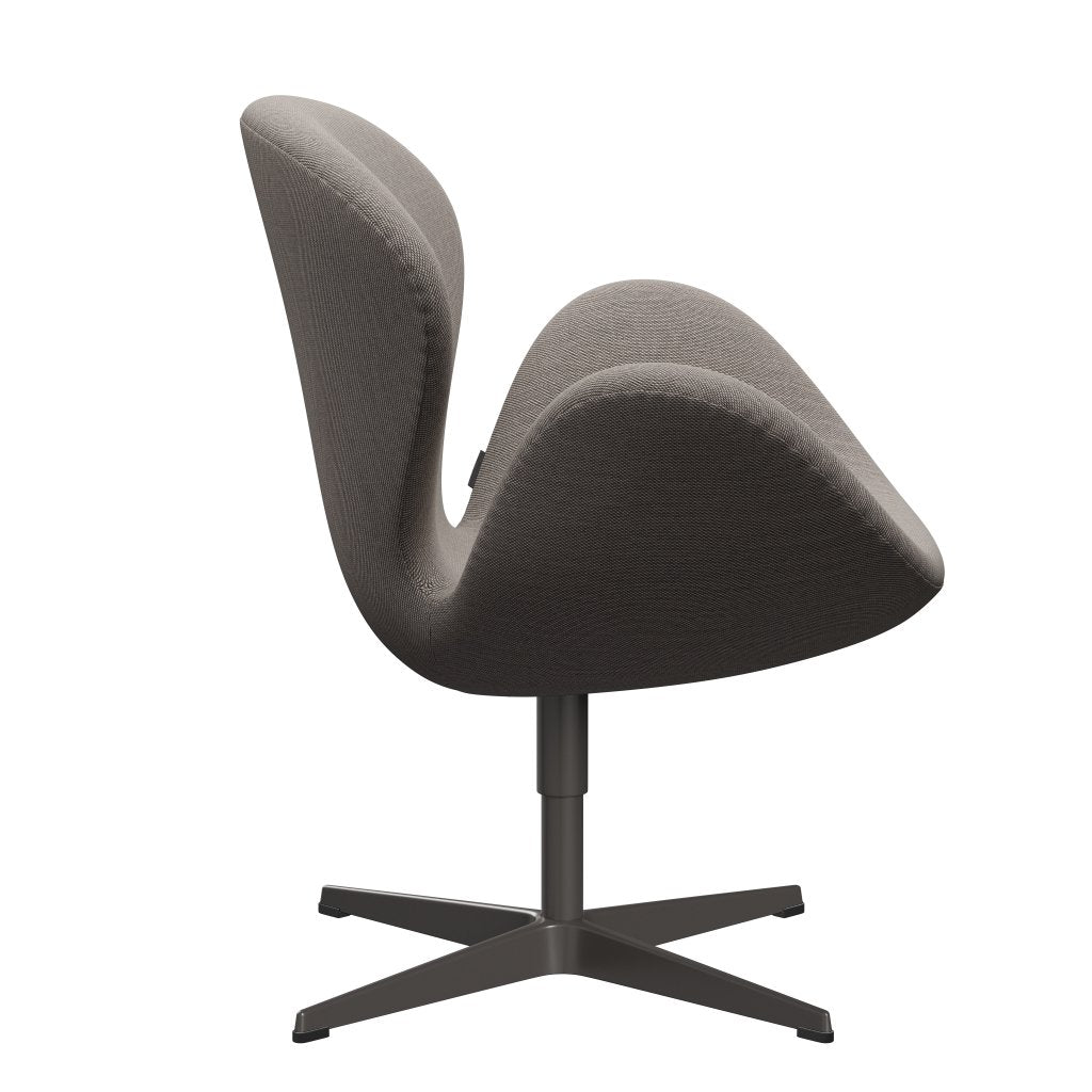 Fritz Hansen Swan Lounge Stuhl, warmes Graphit/Stahlcut -Trio Pink/Weiß/Schwarz