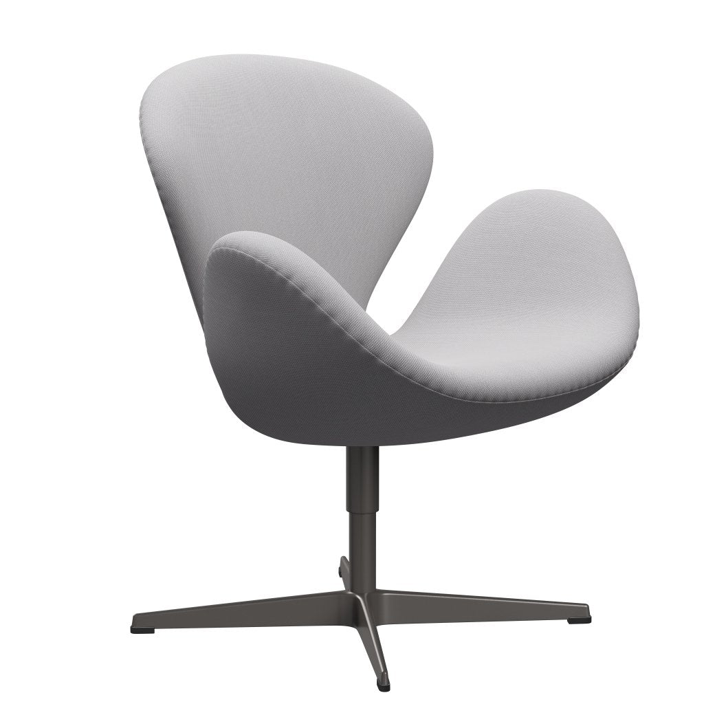 Fritz Hansen Swan Lounge Stuhl, warmes Graphit/Stahlkut -Trio weiß und hellgrau