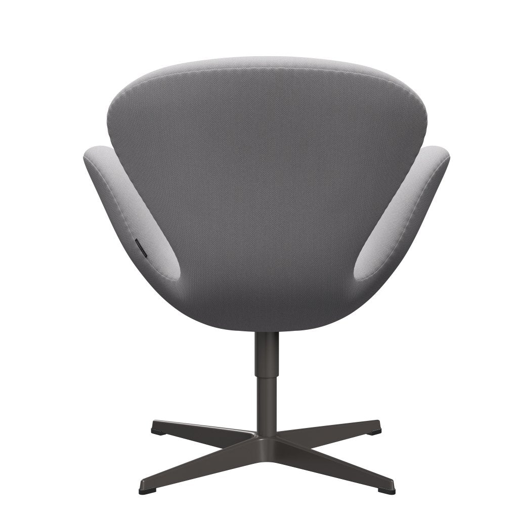 Fritz Hansen Chaise salon de cygne, graphite chaud / trio Steelcut blanc et gris clair