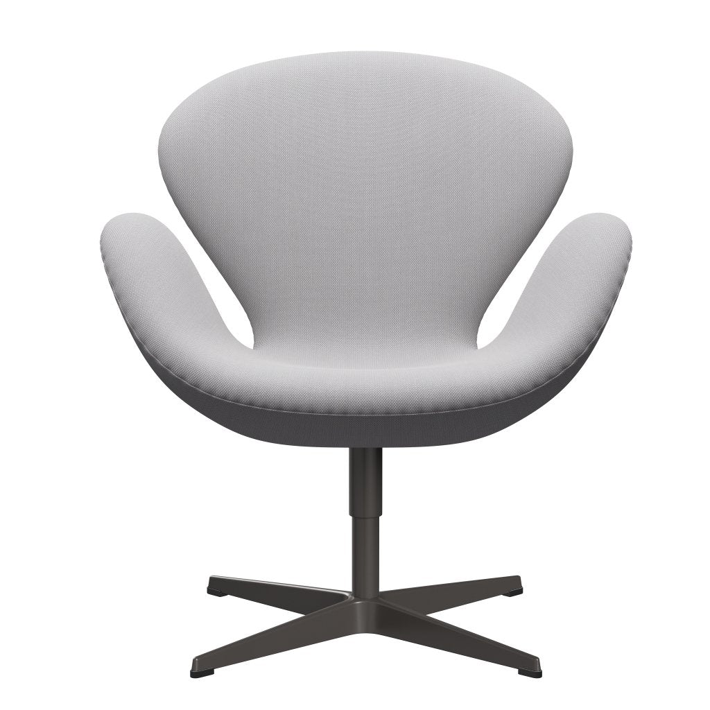 Sedia da salone Fritz Hansen Swan, trio di grigio e grigio chiaro di grafite e grigio chiaro