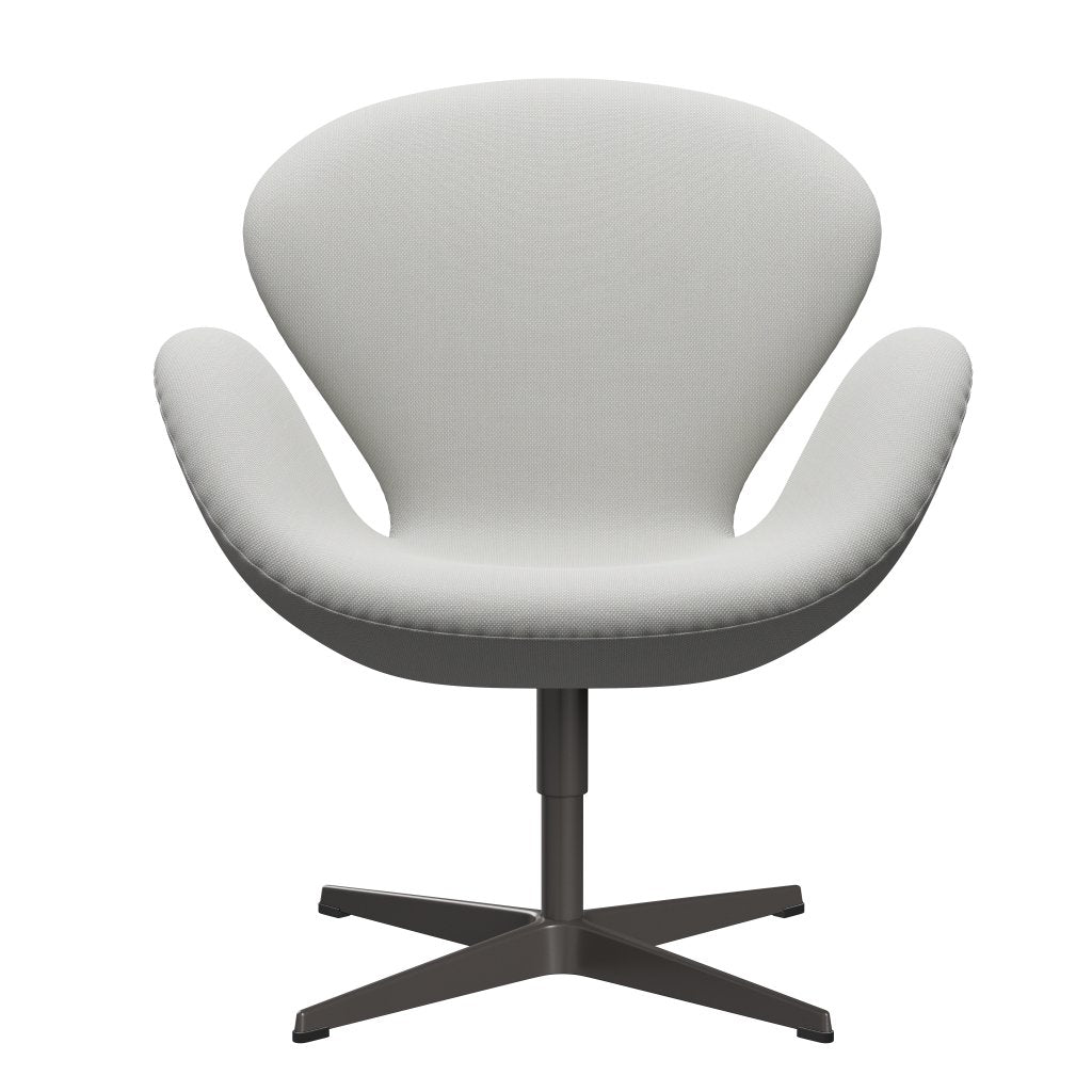 Sedia fritz Hansen Swan Lounge, trio di grafite caldo/taglio in acciaio delicato verde menta