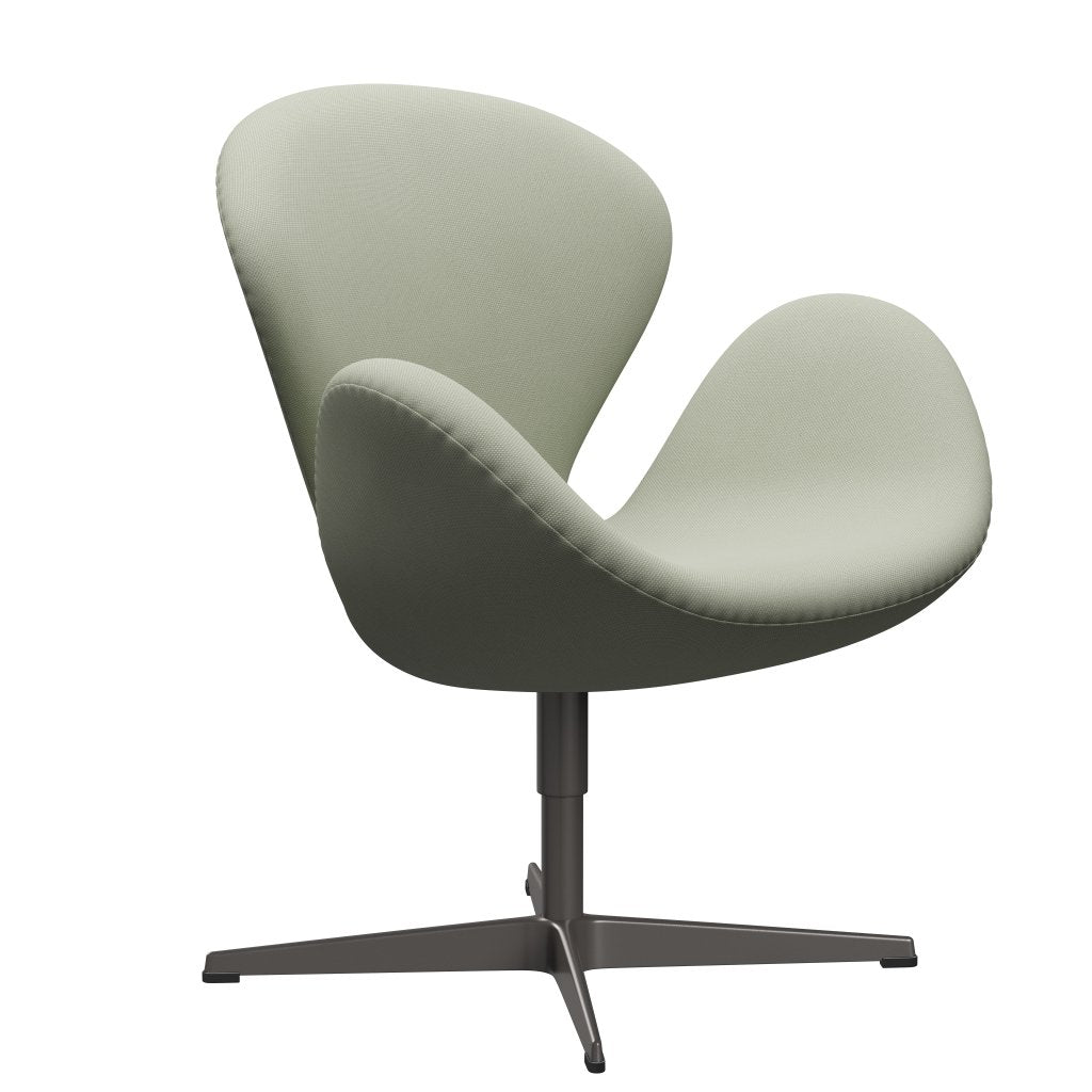 Sedia fritz Hansen Swan Lounge, Luce turchese in grafite calda/taglio in acciaio