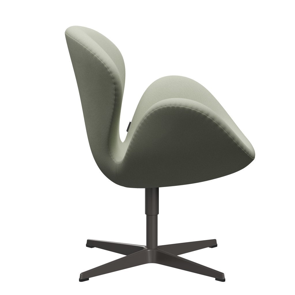 Sedia fritz Hansen Swan Lounge, Luce turchese in grafite calda/taglio in acciaio