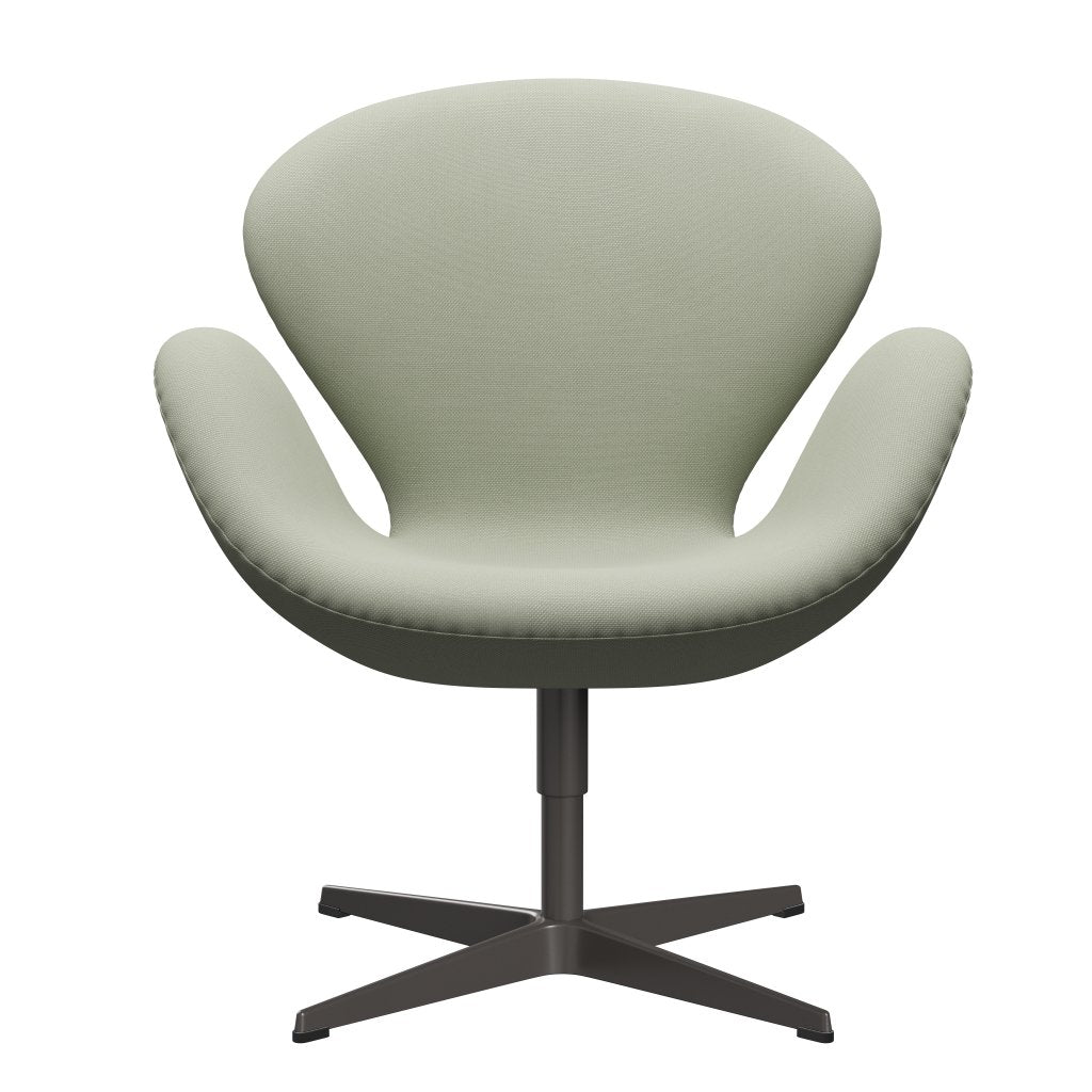 Sedia fritz Hansen Swan Lounge, Luce turchese in grafite calda/taglio in acciaio