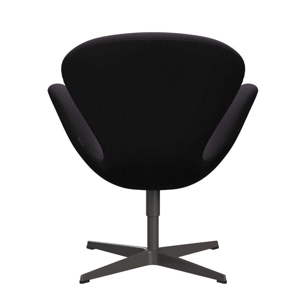 Sedia fritz Hansen Swan Lounge, Viola di grafite calda/taglio in acciaio Dark