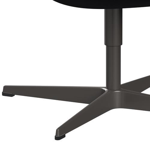 Sedia fritz Hansen Swan Lounge, Viola di grafite calda/taglio in acciaio Dark