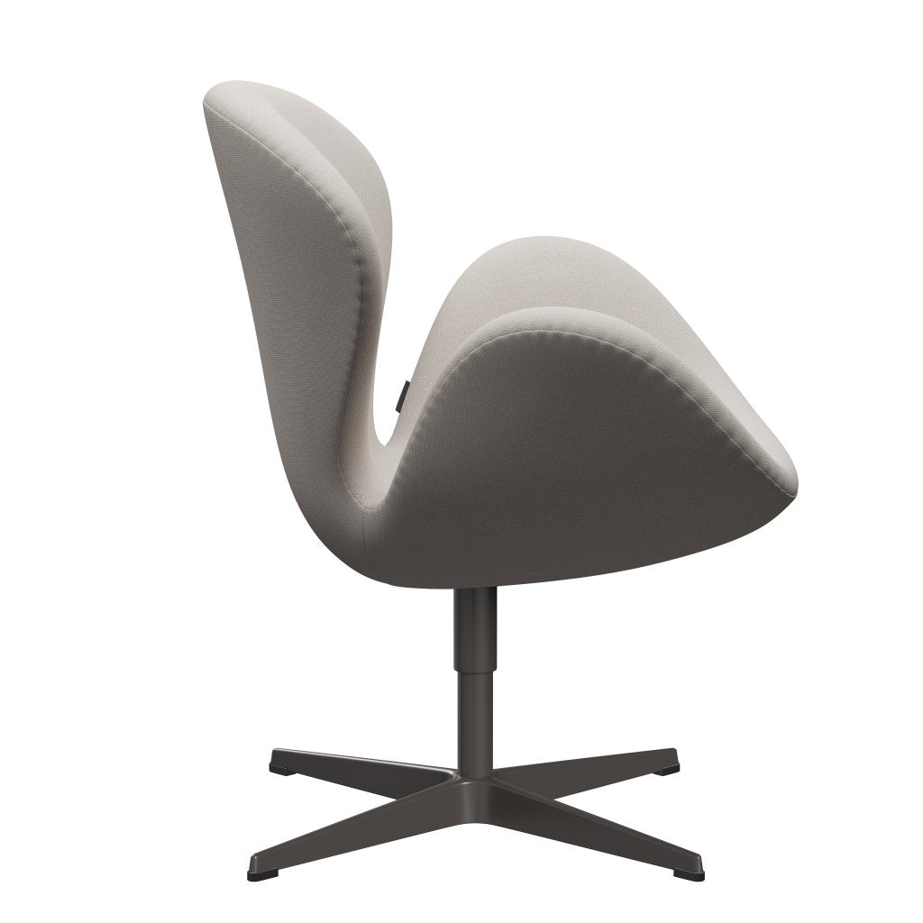 Fritz Hansen Chaise salon de cygne, graphite chaud / laine en laine en acier