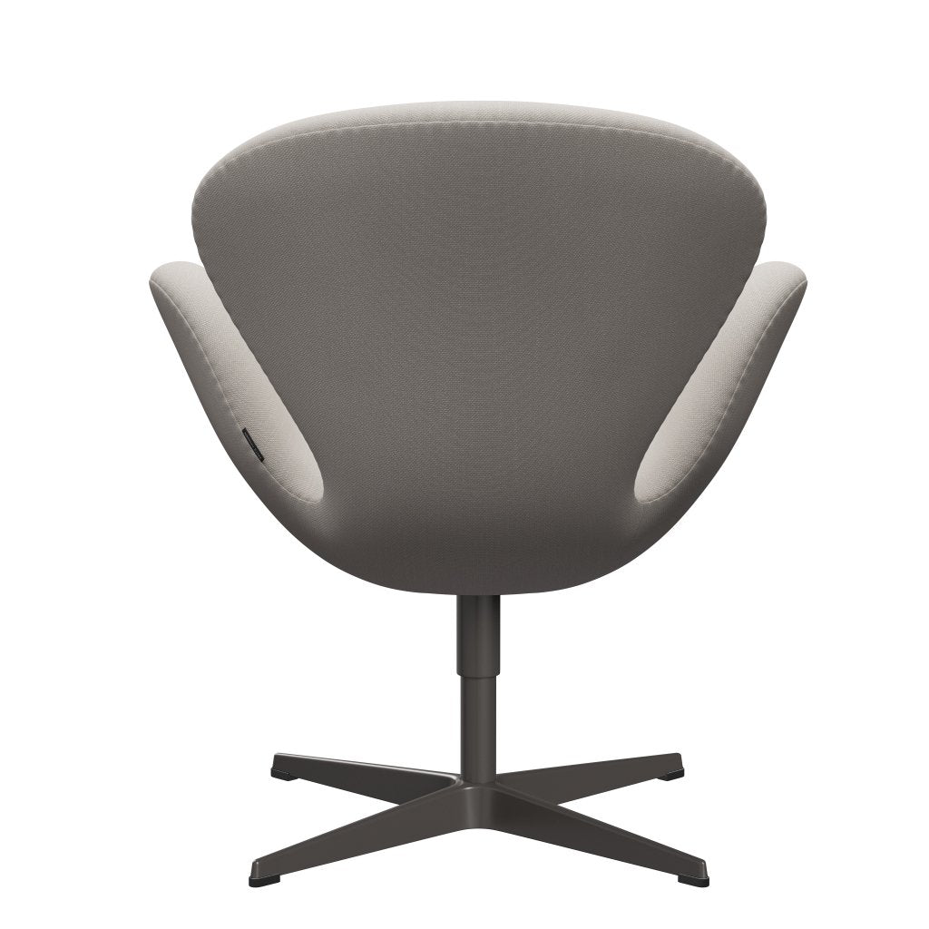 Fritz Hansen Chaise salon de cygne, graphite chaud / laine en laine en acier