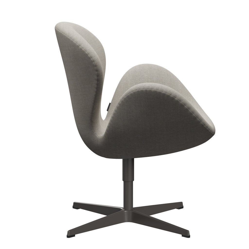 Fritz Hansen Chaise salon de cygne, graphite chaud / sunniva beige