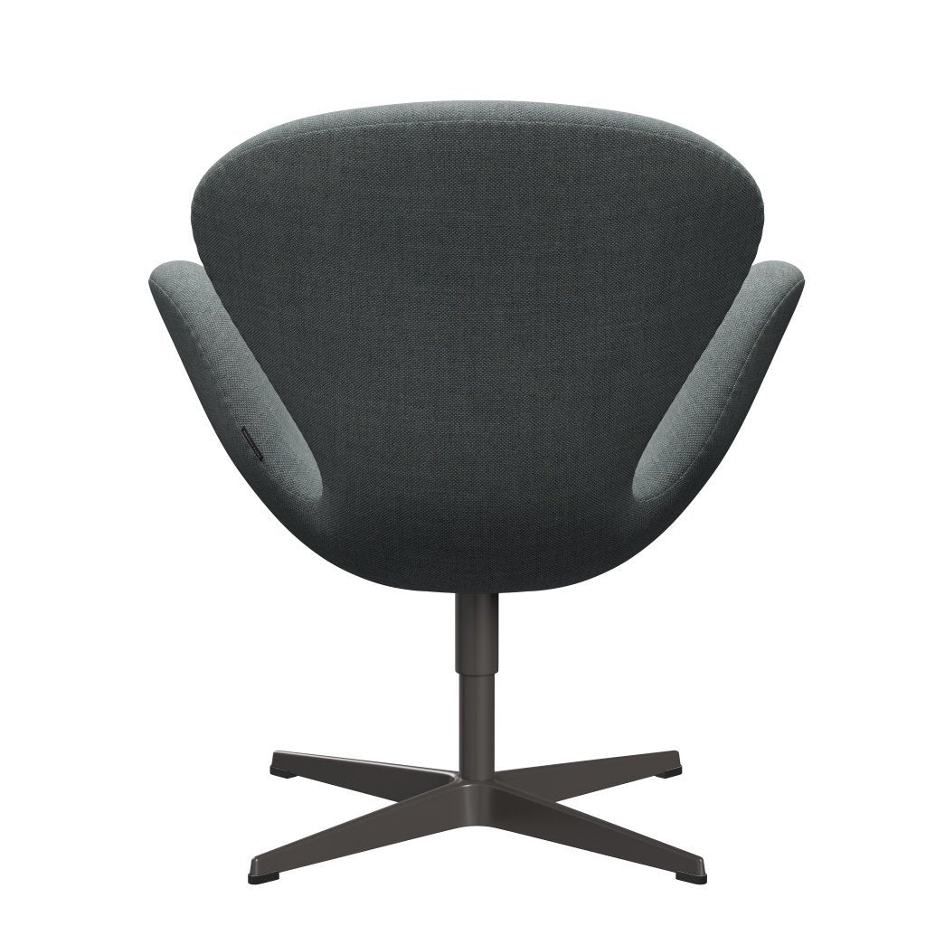 Fritz Hansen Chaise salon de cygne, graphite chaud / sunniva gris / vert pâle