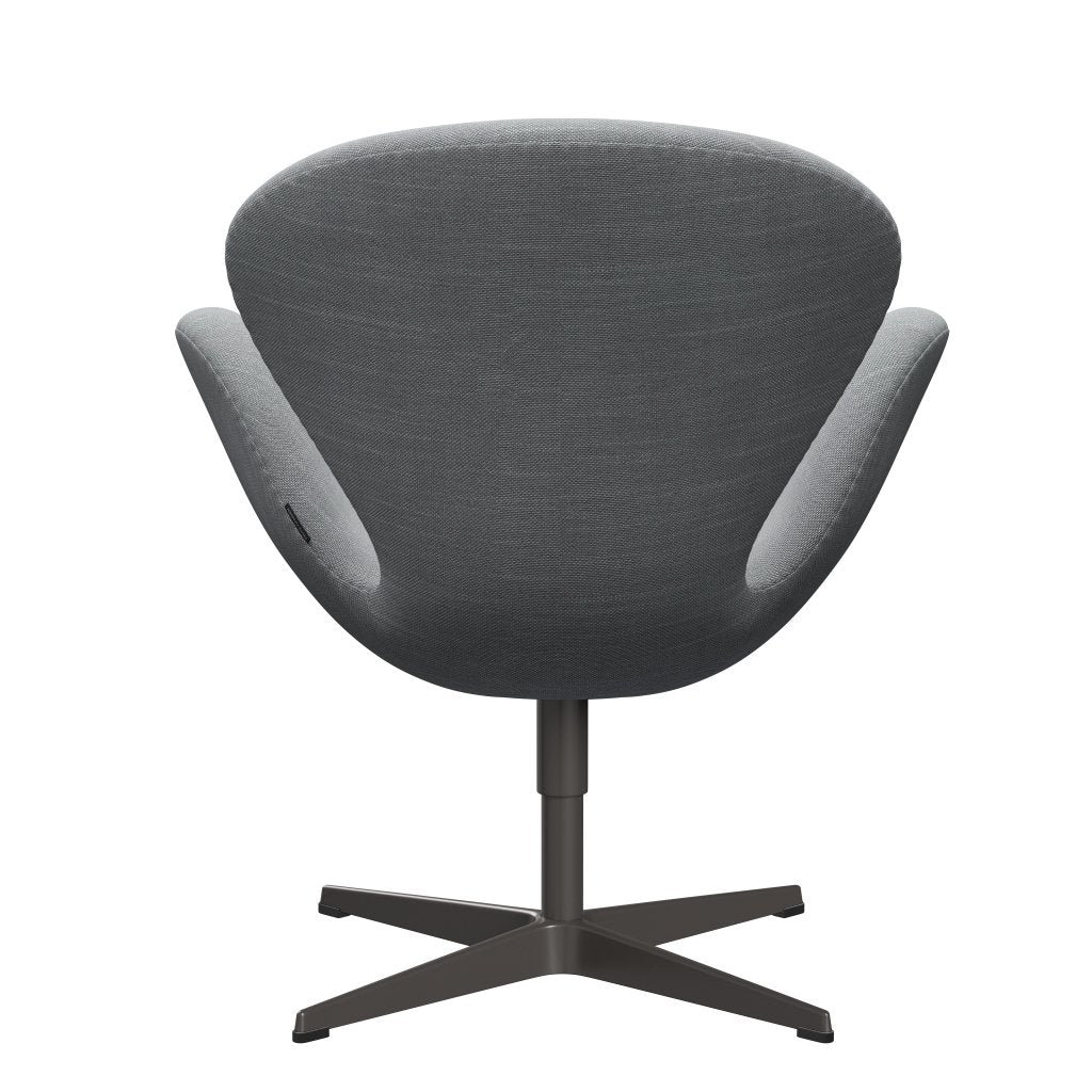 Fritz Hansen Chaise salon de cygne, graphite chaud / sunniva gris clair / bleu clair